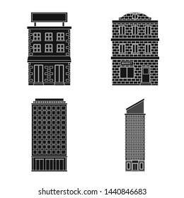 Isolated object of modern and estate icon. Set of modern and building stock symbol for web.