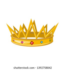 Isolated object of monarchy and gold icon. Collection of monarchy and heraldic stock symbol for web.