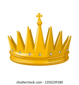 Isolated object of monarchy and gold sign. Collection of monarchy and heraldic vector icon for stock.