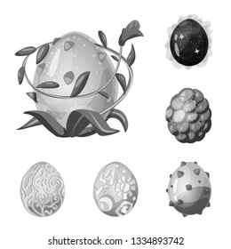 Isolated object of monster  and fantasy icon. Collection of monster  and big stock vector illustration.