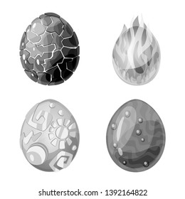 Isolated object of monster  and fantasy icon. Collection of monster  and big vector icon for stock.