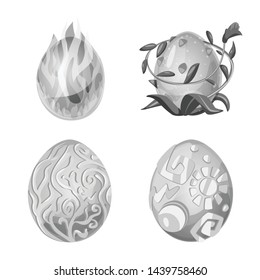 Isolated object of monster and fantasy icon. Collection of monster and big vector icon for stock.