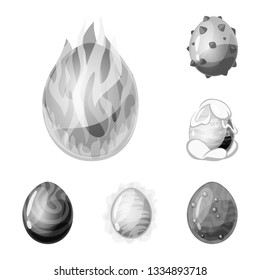 Isolated object of monster  and fantasy logo. Collection of monster  and big vector icon for stock.