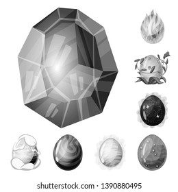 Isolated object of monster  and fantasy symbol. Collection of monster  and big vector icon for stock.