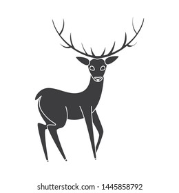 Isolated object of moose and animal symbol. Collection of moose and antler stock symbol for web.