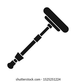 Isolated object of mop and brush symbol. Web element of mop and wash stock vector illustration.