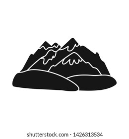 Isolated object of mountain and rocky logo. Set of mountain and peak vector icon for stock.