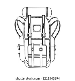 Isolated object of mountaineering and peak icon. Collection of mountaineering and camp stock symbol for web.