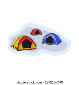 Isolated object of mountaineering and peak icon. Set of mountaineering and camp vector icon for stock.