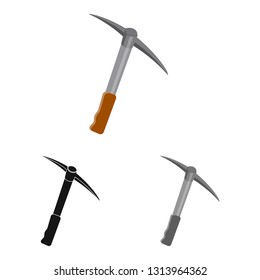 Isolated object of mountaineering and peak icon. Set of mountaineering and camp stock symbol for web.