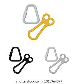 Isolated object of mountaineering and peak icon. Collection of mountaineering and camp vector icon for stock.