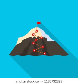 Isolated object of mountaineering and peak symbol. Set of mountaineering and camp vector icon for stock.