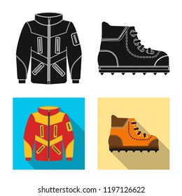 Isolated object of mountaineering and peak symbol. Collection of mountaineering and camp stock symbol for web.