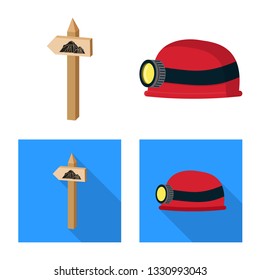 Isolated object of mountaineering and peak symbol. Set of mountaineering and camp vector icon for stock.