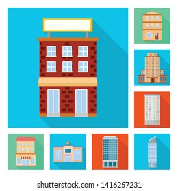Isolated object of municipal and center sign. Set of municipal and estate stock symbol for web. Isolated object of municipal and center sign. Set of municipal and estate stock symbol for web.