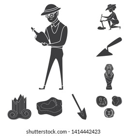 Isolated object of museum and attributes  icon. Set of museum and historical vector icon for stock.