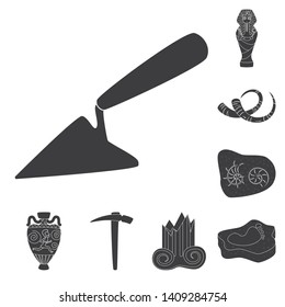 Isolated object of museum and attributes  logo. Set of museum and historical stock vector illustration.