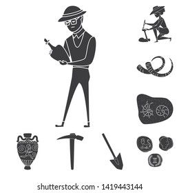 Isolated object of museum and attributes  logo. Set of museum and historical vector icon for stock.