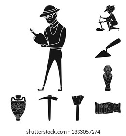 Isolated object of museum and attributes  symbol. Set of museum and historical stock symbol for web.