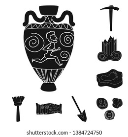 Isolated object of museum and attributes  symbol. Set of museum and historical stock symbol for web.