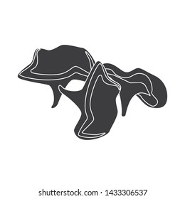 Isolated object of mushroom and chanterelle icon. Set of mushroom and autumn vector icon for stock.