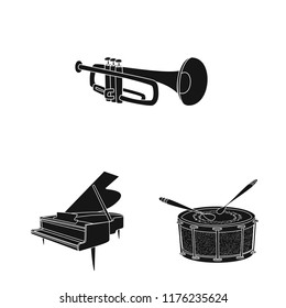 Isolated object of music and tune icon. Collection of music and tool stock symbol for web.