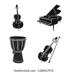 Isolated object of music and tune icon. Collection of music and tool stock symbol for web.
