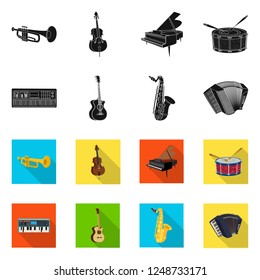 Isolated object of music and tune icon. Collection of music and tool stock symbol for web.