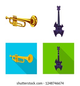Isolated object of music and tune icon. Collection of music and tool vector icon for stock.