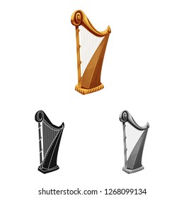 Isolated object of music and tune icon. Collection of music and tool vector icon for stock.