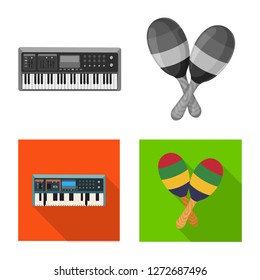 Isolated object of music and tune icon. Collection of music and tool stock symbol for web.