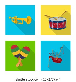 Isolated object of music and tune icon. Set of music and tool stock vector illustration.