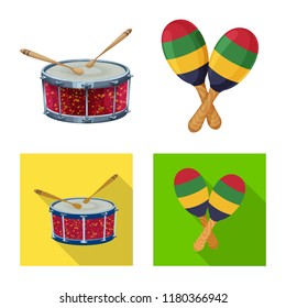Isolated object of music and tune logo. Collection of music and tool stock symbol for web.