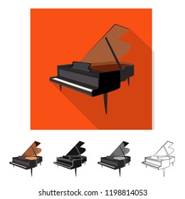 Isolated object of music and tune logo. Collection of music and tool vector icon for stock.
