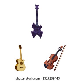 Isolated object of music and tune logo. Collection of music and tool stock vector illustration.