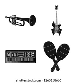 Isolated object of music and tune sign. Set of music and tool stock vector illustration.