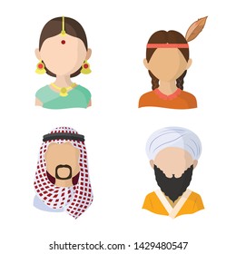 Isolated object of nation and race logo. Collection of nation and user stock symbol for web.
