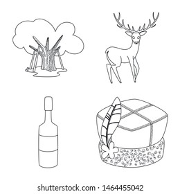 Isolated object of national and culture symbol. Collection of national and europe vector icon for stock.
