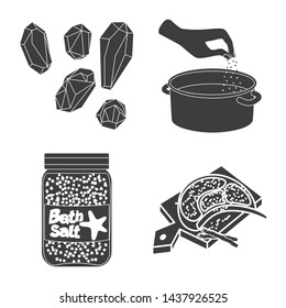Isolated object of natural and baking sign. Collection of natural and food stock symbol for web.