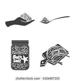 Isolated object of natural and baking symbol. Set of natural and food stock vector illustration.