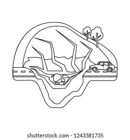 Isolated object of natural and disaster icon. Set of natural and risk stock symbol for web.
