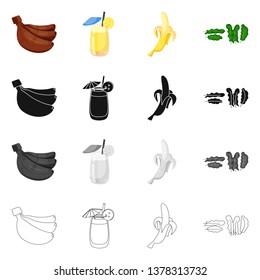 Isolated object of natural and vegetarian icon. Collection of natural and eating vector icon for stock.