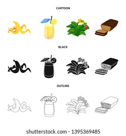 Isolated object of natural and vegetarian icon. Collection of natural and eating vector icon for stock.