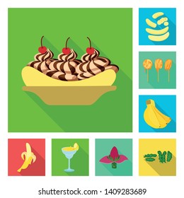 Isolated object of natural and vegetarian icon. Collection of natural and eating stock symbol for web.