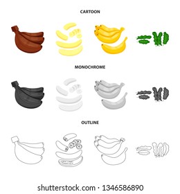 Isolated object of natural and vegetarian logo. Collection of natural and eating vector icon for stock.