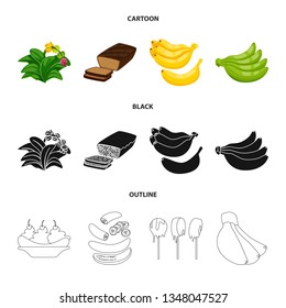 Isolated object of natural and vegetarian logo. Set of natural and eating vector icon for stock.