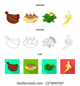 Isolated object of natural and vegetarian logo. Set of natural and eating stock vector illustration.