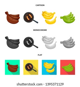 Isolated object of natural and vegetarian logo. Collection of natural and eating stock symbol for web.