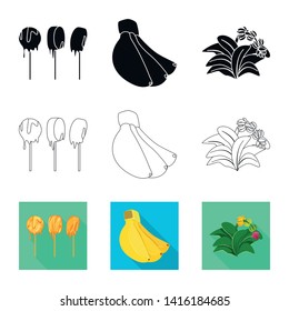 Isolated object of natural and vegetarian symbol. Collection of natural and eating vector icon for stock.