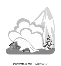 Isolated object of nature and apocalypse  icon. Set of nature and environment  vector icon for stock.